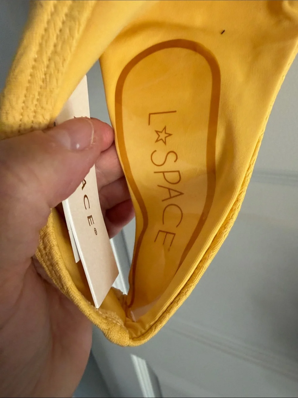 L*space Leilani bitsy Textured Yellow Bikini Bottom XL